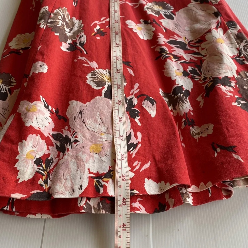 Retrospec’d Vintage Floral Dress Red Fit & Flare Pleated Rockabilly 50s SzM 12 - Picture 9 of 9